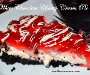 White Chocolate Cherry Cream Pie