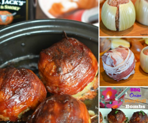 BBQ Onion Meatball Bombs