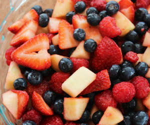 Red White and Blue Patriotic Fruit Salad