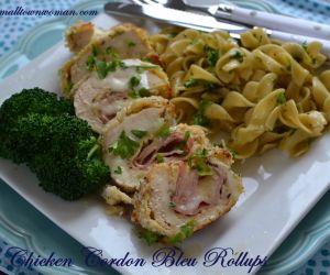 Chicken Cordon Bleu Roll Ups