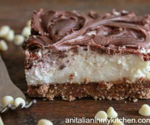 No Bake Nutella Cookie Crust Double Chocolate Cheesecake