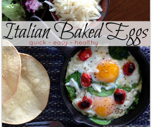 Italian Baked Eggs With Spinach & Tomatoes