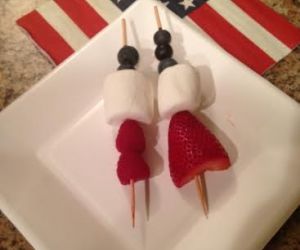 Red, White, and Blue Fruit Kabobs