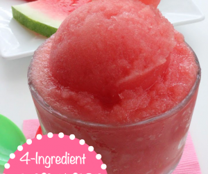 Watermelon Sorbet (Only 4-Ingredients!)