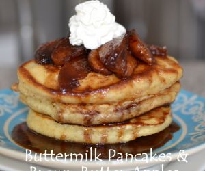 Buttermilk Pancakes with Brown Butter Apples