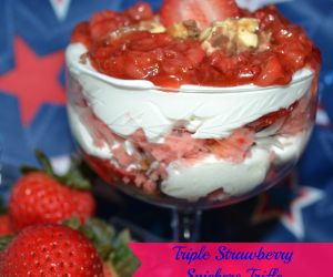 Triple Strawberry Snickers Trifle Dessert