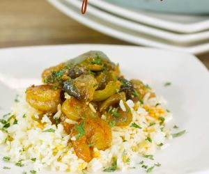 Garlic Shrimp over Rice