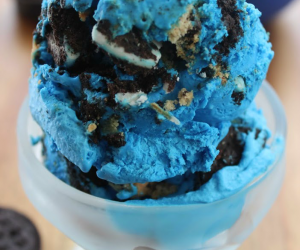 No Churn Cookie Monster Ice Cream