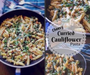 Cheesy Curried Cauliflower Pasta