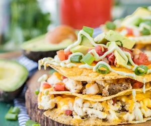 Loaded Breakfast Tostada Stack