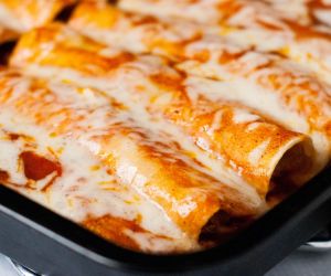 Slow Cooker Taco Chicken Enchiladas