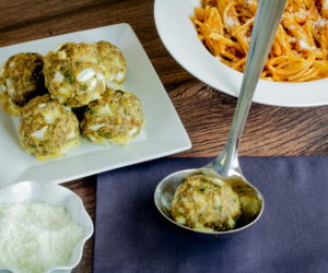 Baked Parmesan Turkey Meatballs