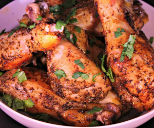 Baked Herb & Garlic Chicken Drumsticks Recipe