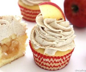 Apple Pie Cupcakes with Brown Sugar Cinnamon Frosting