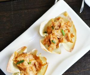 Barbecue Chicken Baked Wontons