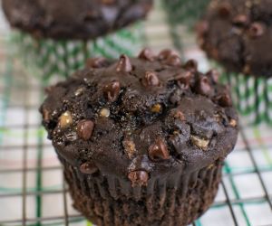 Double Chocolate Zucchini Muffins