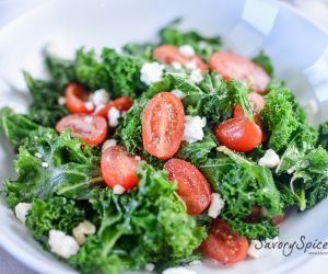 Kale and Tomatoes Sauteed in Garlic Browned Butter