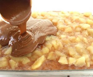 Caramel Apple Poke Cake