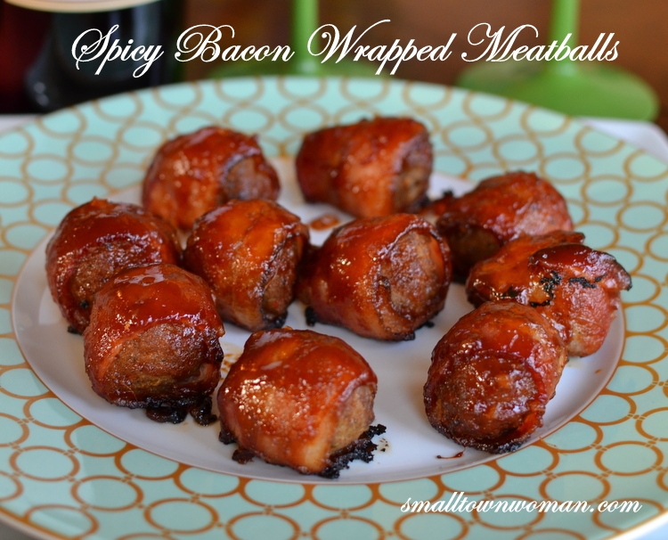 Spicy Bacon Wrapped Meatballs