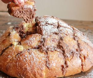 Easy Homemade Brioche Nutella Pull Apart Bread