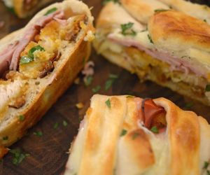 Crispy Chicken Cordon Bleu Stromboli