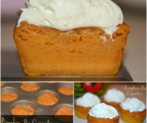 Pumpkin Pie Cupcakes With Cream Cheese Whipped Cream