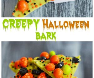 10 Minute Creepy Halloween Candy Bark