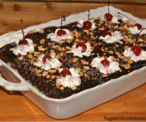 Supersize Brownie Ice Cream Sundae