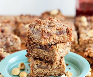 Peanut Butter & Jelly Bars (GF + Vegan)