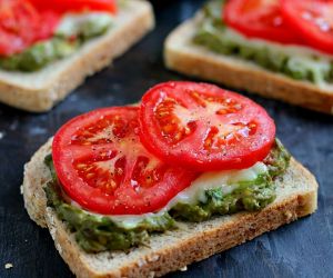 Cheesy Guacamole Toast