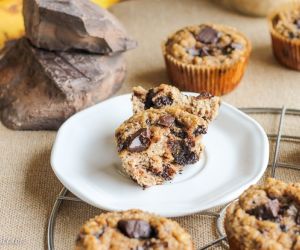 Paleo Almond Butter Banana Chocolate Chip Muffins