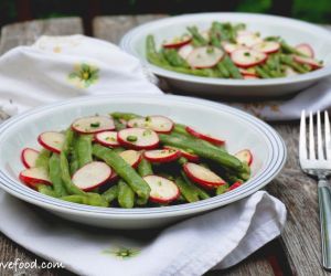 Green Bean and Radish Salad with Garlic Scape & Mustard Vinaigrette