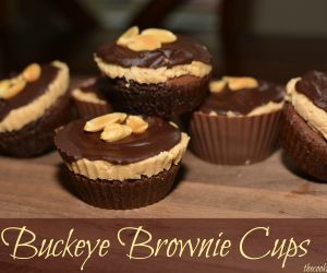 Buckeye Brownie Cups