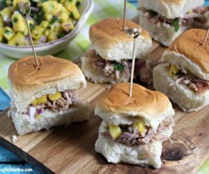 Kalua Pork Sliders With Spicy Pineapple Relish