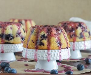 Mini Lemon Blueberry Bundt Cakes