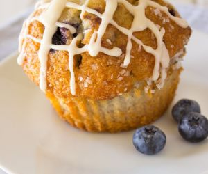 Blueberry Muffins with Lavender-Vanilla Icing