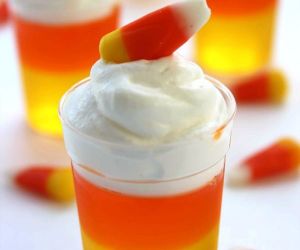 Candy Corn Jell-O Cups