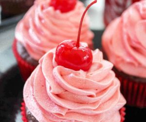 Cherry Cupcake with Cherry Coke Frosting