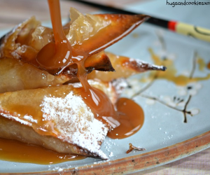 Caramel Apple Pie Wontons