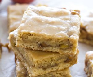 Maple Glazed Apple Blondies