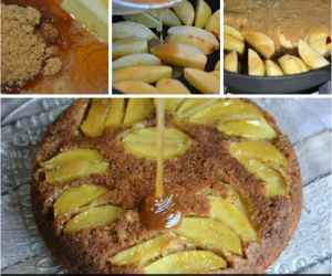 Maple Apple Upside Down Skillet Cake