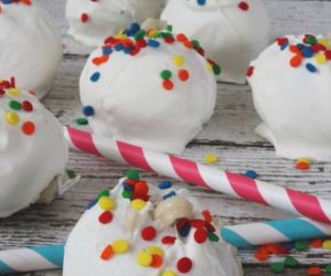 White Chocolate Cake Batter Bites