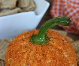 Pumpkin Shaped Nacho Cheese Ball