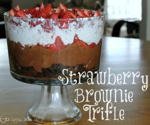 Strawberry Brownie Trifle