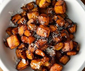 Roasted Butternut Squash with sage and Parmesan