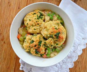 Turkey Or Chicken Casserole With Garlic Cheddar Biscuit Crust