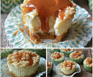 Mini Caramel Apple Strudel Cheeecakes