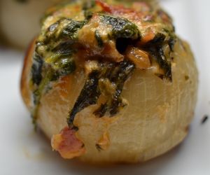 Grilled Spinach & Bacon Dip Stuffed Onions