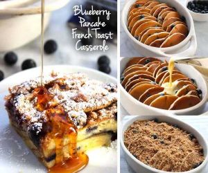 Blueberry Pancake French Toast Casserole