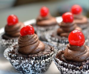 Double Chocolate Cherry Cupcakes